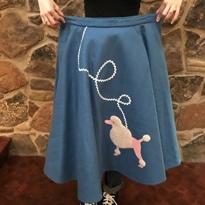Vintage XL poodle skirt handmade 50s handmade